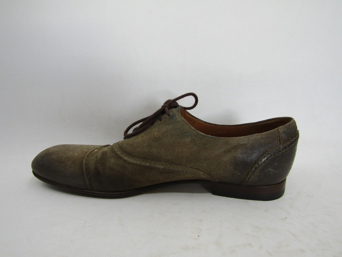 Gucci Mens Size 9 D Brown Suede Oxford Dress Shoes | eBay display picture 3