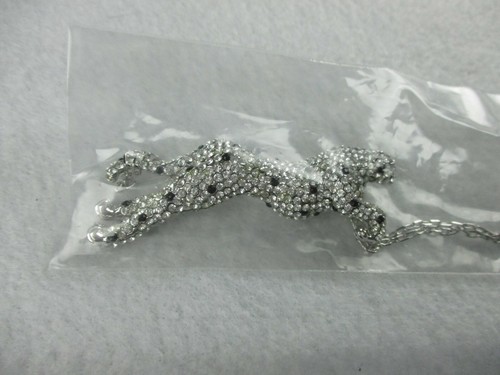 Brooch Titanium Rhinestone Made with Swarovski Crystal part Panther Jaguar Pin - Picture 7 of 12