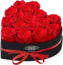 Roses Gifts for Her,Forever Preserved Flowers Roses in a Heart Shape Box,Anni...