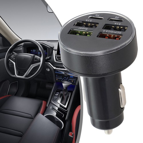 Chargeur de voiture haute brillance avec ??cran LED montage universel charge rap - Photo 2 sur 24