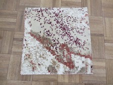 1'6 x 1'6 Square Hand Knotted Modern Multi Abstract Design Oriental Rug G5839