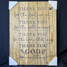 Young's Inc Wooden Sign/Plaque '… ￼THANK YOU GOD for Everything’ (XL 18” X 24”)