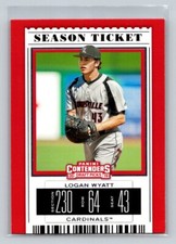 2019 Panini Chronicles Contenders Season Ticket LOGAN WYATT Rookie #18