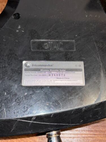 PS2 TAC Antcommandos Wireless Guitar Hero Guitar SHRD-WL-SBBL UNTESTED - 第 6/6 張圖片