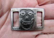 Vtg MISFITS Belt Buckle PUNK ROCK BAND Album ART Danzig Samhain Music RARE VG