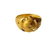 Certified Solid 22K/18K Yellow Fine Gold Unique 3d Design Kids Ring Size-1