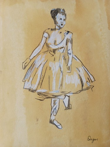 Edgar Degas Drawing (Handmade) Old paper Signed and Sealed - Picture 2 of 3