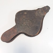 Old Wooden Bellows, Fire Starter in Wood with Studs