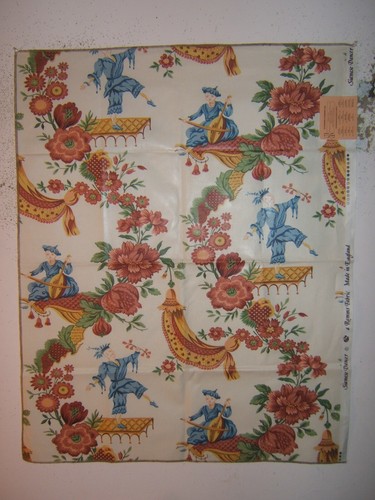 Strohiem & Romann, Siamese Dancer, Vintage Novelty Remnant, 28" W X 32" L, Multi - Picture 3 of 3