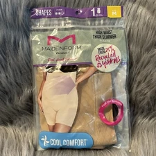 Maidenform Flexess Shapewear Women’s Size Medium Beige High Waist Thigh Slimmer