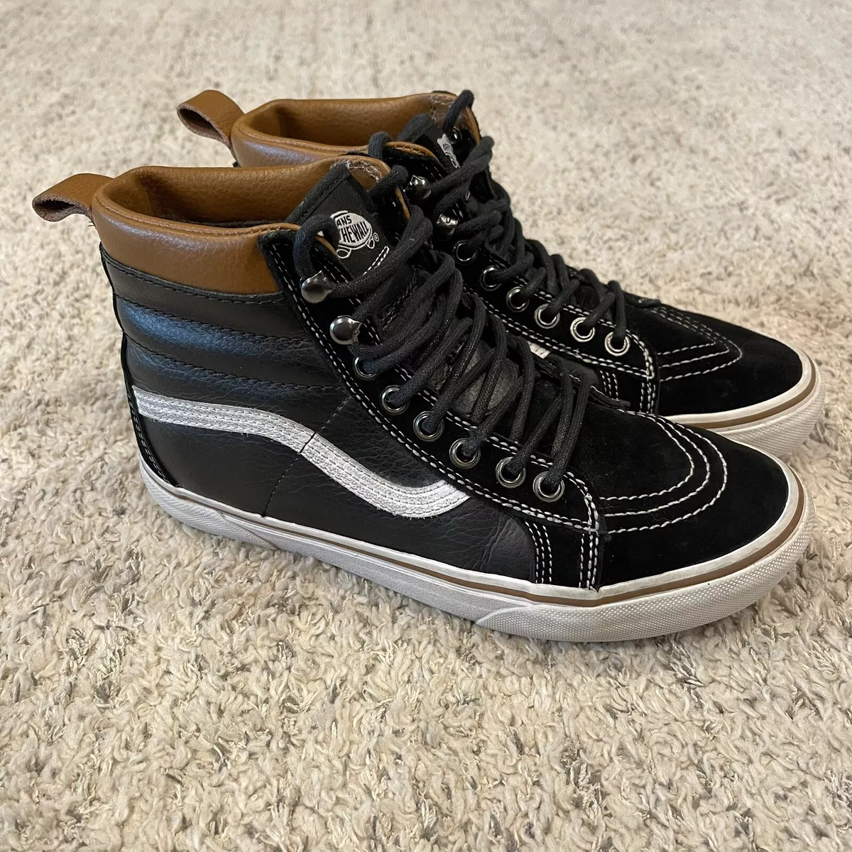 Vans sk8 top mte black leather