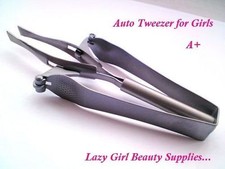 AUTOMATIC PROFESSIONAL EYEBROW GENERAL TWEEZERS heavy duty strong grip