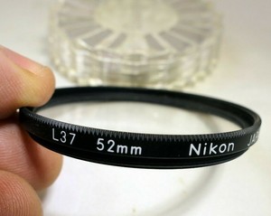 Nikon-52mm-L37-UV-haze-lens-filter-made-in-Japan-genuine-for-50mm-f1-8-Nikkor-Ai