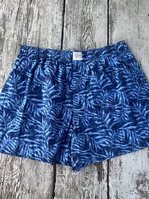 MENS AMERICAN EAGLE  BLUE LEAVES ULTRA SOFT POCKET BOXER SHORTS XL (40/42)