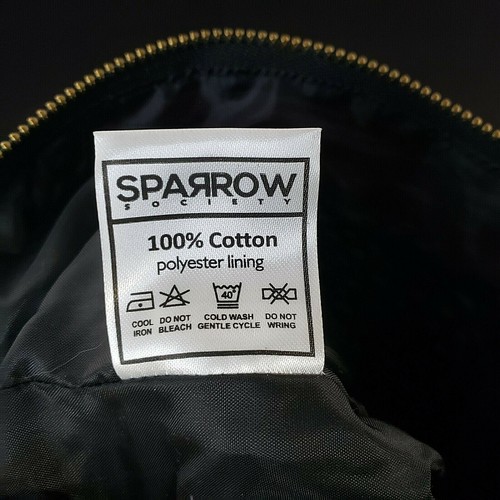 Sparrow Brand Bag Pouch Travel Makeup Toiletry Vanity Cotton Pink Black White - Picture 11 of 12