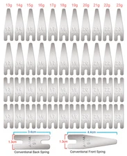 Conventional Spring Kit 44pcs Front Back Polished Tattoo Machine Repair Parts