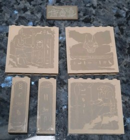 Lego Indiana Jones The Lost Tomb (7621) - Tan Panels 1x6x5 w/ Star Wars Sticker