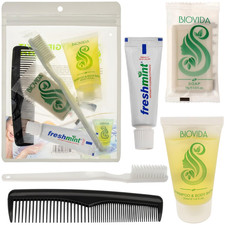 96 Hygiene Kits - Bulk Case of Wholesale Basic Toiletry Kits for Men, Women, Tra