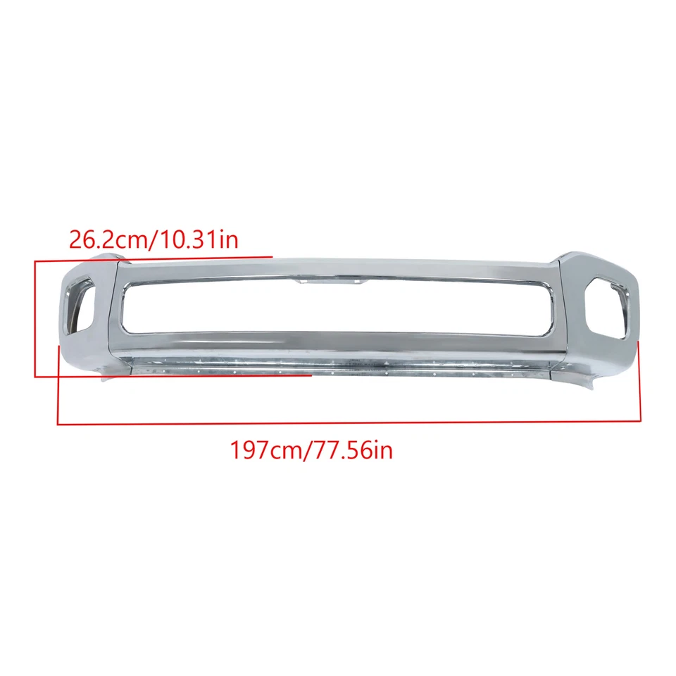 福特 F-250 F-350 2011-2016 Super Duty 铬钢前下侧保险杠 — 第 2/4 张图片