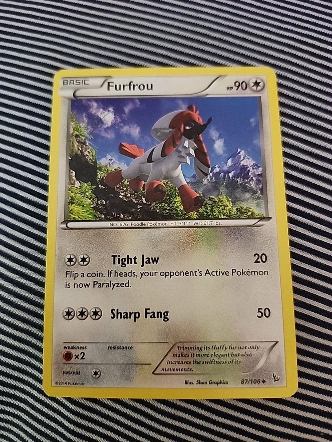 Furfrou 87/106 Flashfire Regular Pokemon TCG 