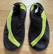 Water Shoes Aqua Socks Kids Boy Girl S 11-12 Black Slip On Pool Beach Swim Surf