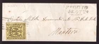 Italy Modena, 15 c. yellow on letter from Reggio to Mantua -IA29