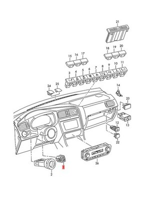 Genuine VW Polo Derby Vento-IND Headlight Range Control 6C0941333WHS