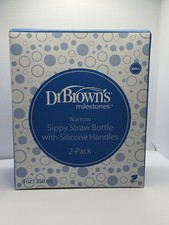 Dr. Brown's Milestones Narrow Sippy Straw BottlenSpill-Proof 2 Bottles