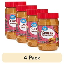  4 pack Great Value Creamy Peanut Butter 16oz...