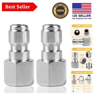 #ad Heavy Duty 2Pcs Pressure Washer Connectors 1 4 amp; 3 8 Inch Quick Connect $17.56