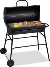Griglia Portatile XXL, Instant Barbecue Con Coperchio, Aerazione Regolabile, Sta