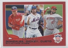2013 Topps League Leaders Target Red Gio Gonzalez RA Dickey Johnny Cueto 11pj