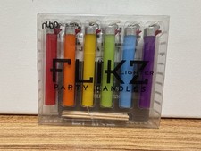 Flikz Party Candles. Lighters. Pack Of 6. NIB. FREE SHIPPING.