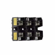 Open Fuse Block, J UL Class, 600V AC/DC Volt Rating, 3 Poles, Box Lug