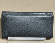 Louis Vuitton Brazza Long Wallet Black Taiga Leather Bifold - Authentic 2012