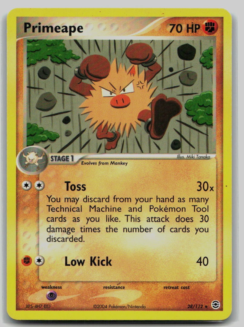 Pokemon TCG Primeape FireRed & LeafGreen 28/112 LP