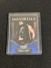 Minoru Suzuki 2025 Panini Combat Anthology Immortals Blue Fireworks #d /125 AEW