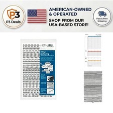 Water-Resistant Black Vinyl Letters and Numbers - 610 Count, 0.25" High