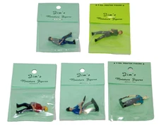 Farm Worker Figures, O O27 Gauge, USA Made,  Stock #983,  Metal Pewter