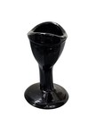 Black Vintage 8 Panel Round Footed  Base Eye Wash Cup *As Is Scratched — photo 2