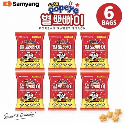 Samyang Star Popeye Snack 72g x 6 Bags Korean Sweet Crunchy Snack