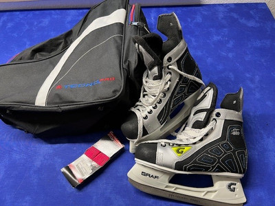 Graf Super 101 Eishockey Schlittschuhe Größe 39+ Transport Tasche Techno Pro ++