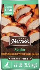 Merrick Senior Grain Free Chicken Dry Dog Food 22lb 4.94 per pound