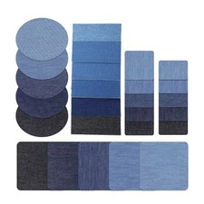5/25 Pcs Jean Patches Self-adhesive-Denim Patches Elliptical Rectangular Patches