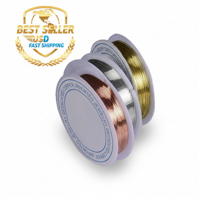 3 Rolls 30 Gauge Copper Wire Jewelry Making Beading Craft Wire Flexible Bendable