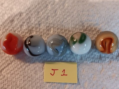  Jabo Glass Machine Made Toy Marbles Set of 5, 0.74 Inch, Ages 8+ Mixed Colors