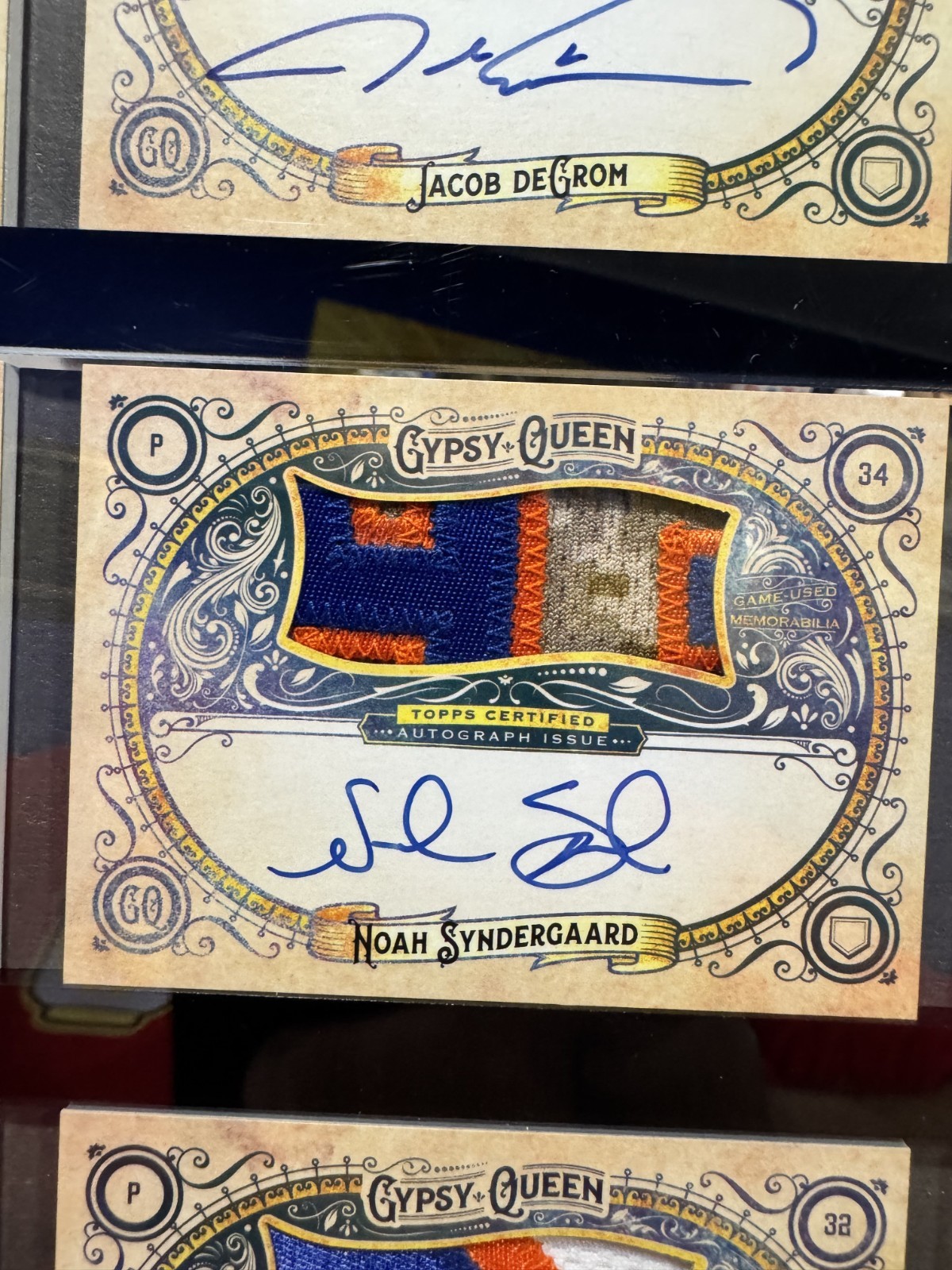 Jacob deGrom 2017 Topps Gypsy Queen Patch Auto Booklet #/20 Syndergaard Matz view 3