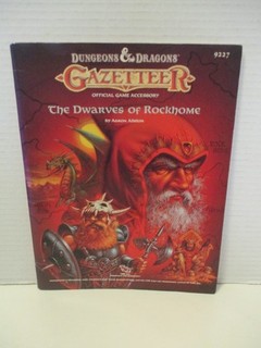 TSR Dungeons & Dragons GAZETTEER THE DWARVES OF ROCKHOME #9227