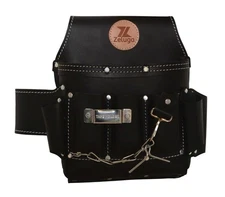 20-149 6 Pocket Leather Electrician Tool Pouch, Black