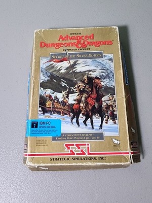 AD&D Secret of the Silver Blades PC Game 1990 5.25'' Floppy Disc *READ*